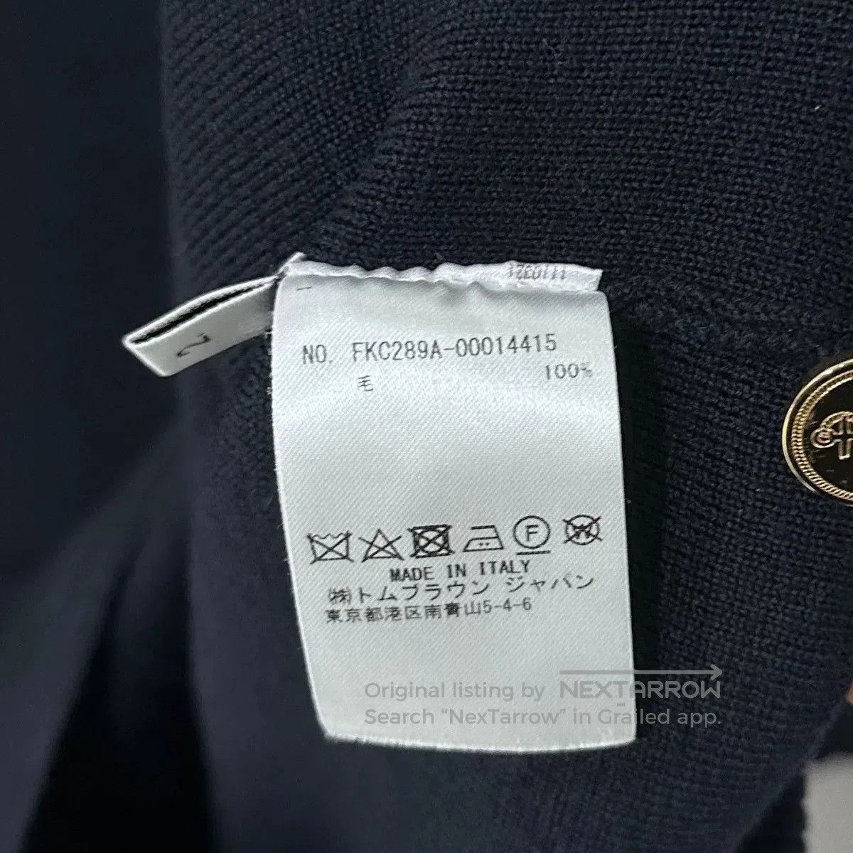 Thom Browne navy long cardigan with stripes by Thom Browne. Size US M / EU 48-50 / 2 - 6 Thumbnail