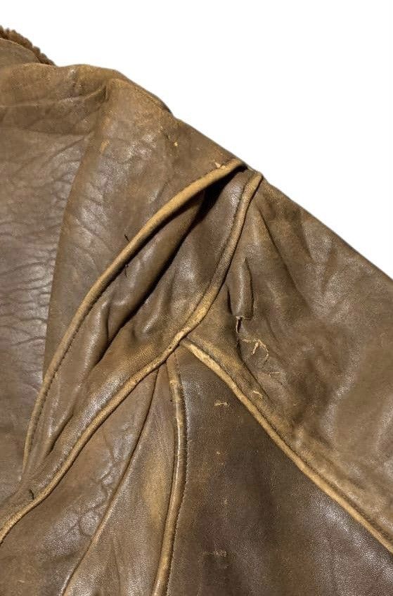 Vintage Vintage Military Leather Bomber Jacket Size US L / EU 52-54 / 3 - 9 Thumbnail