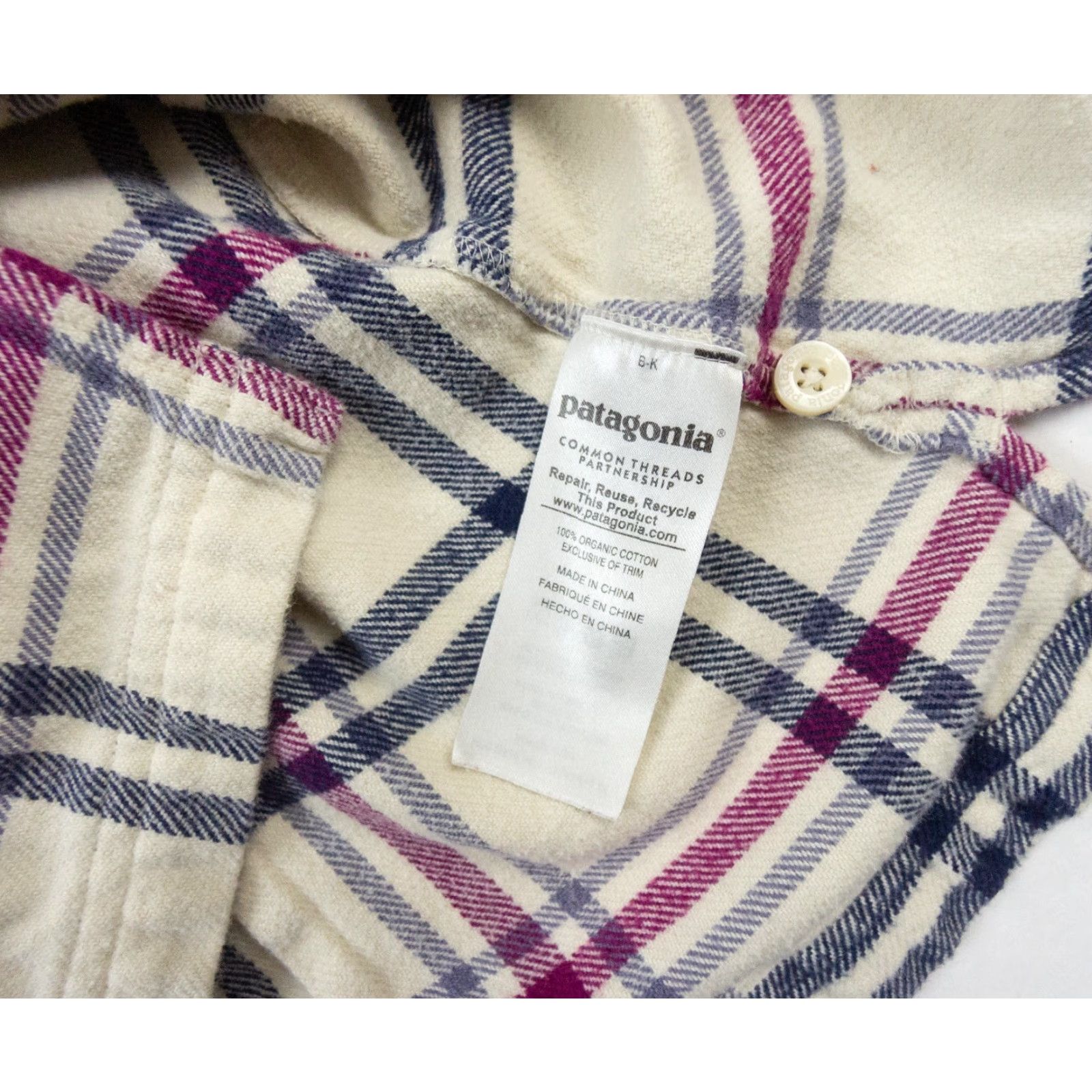 Patagonia Patagonia Shirt Womens 12 White Fjord Flannel Long Sleeve Button Down Ladies Size XL / US 12-14 / IT 48-50 - 7 Thumbnail