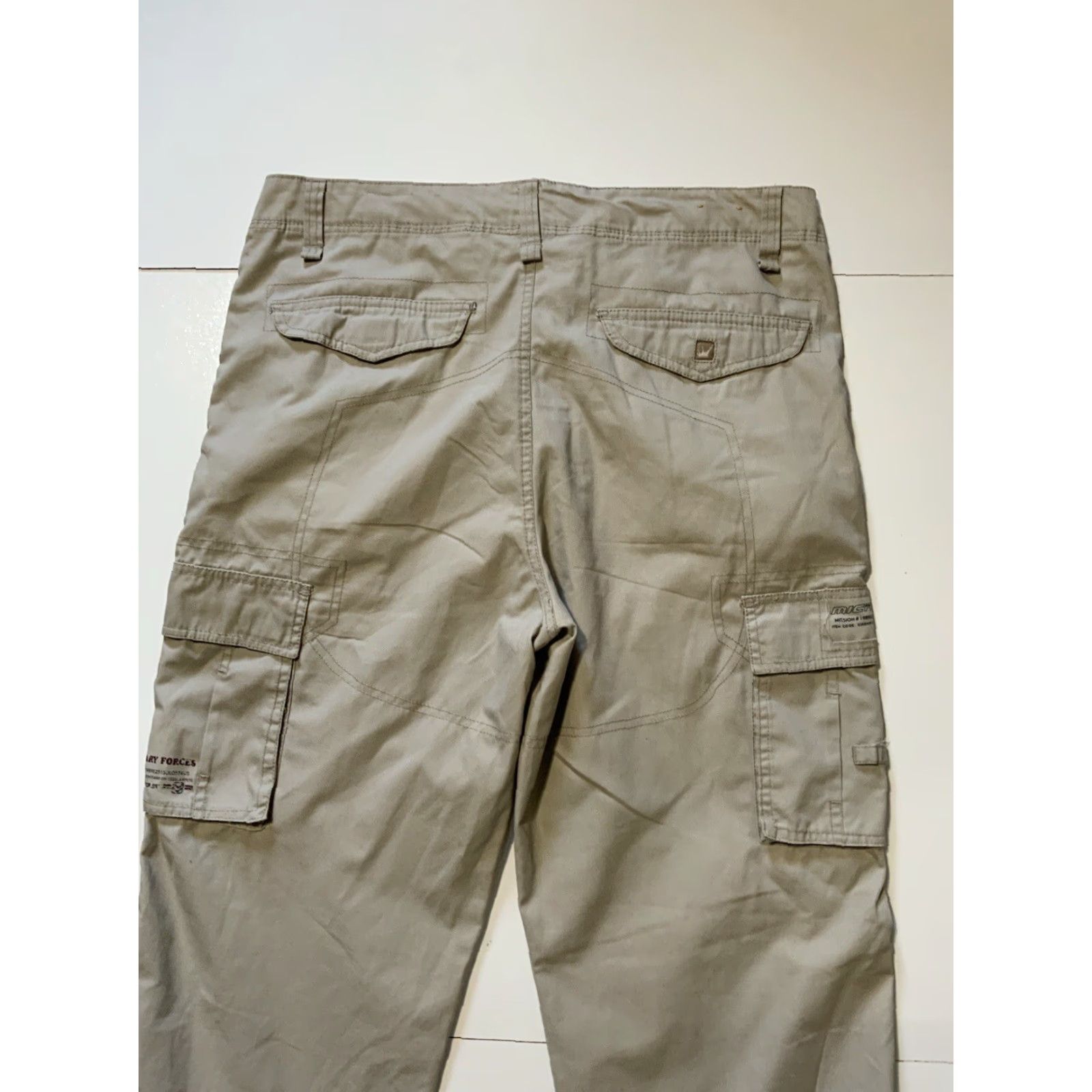 Vintage VINTAGE Micros Cargo Utility Skateboarding Lightweight Everyday Pants Sz. 36 Men Beige Cargo Pants 36 Mens Size US 36 / EU 52 - 5 Thumbnail
