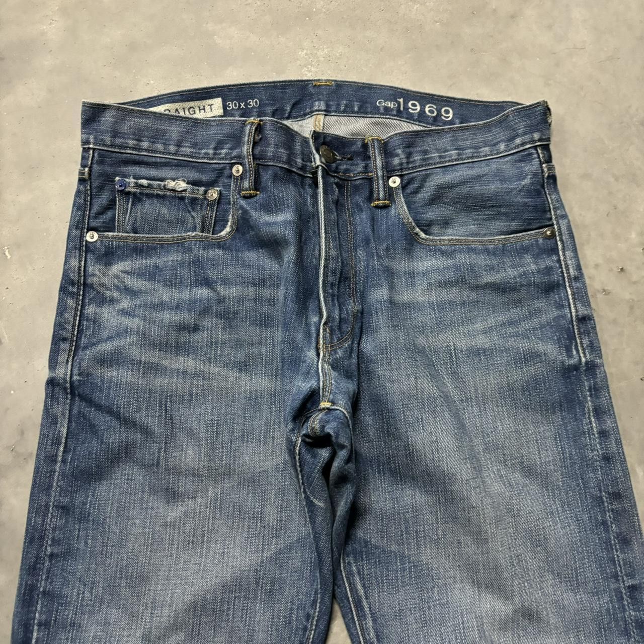 Japanese Brand × Vintage Crazy Vintage Y2K/2000s Grunge Faded Medium Wash Denim Jeans! Size US 30 / EU 46 - 5 Thumbnail