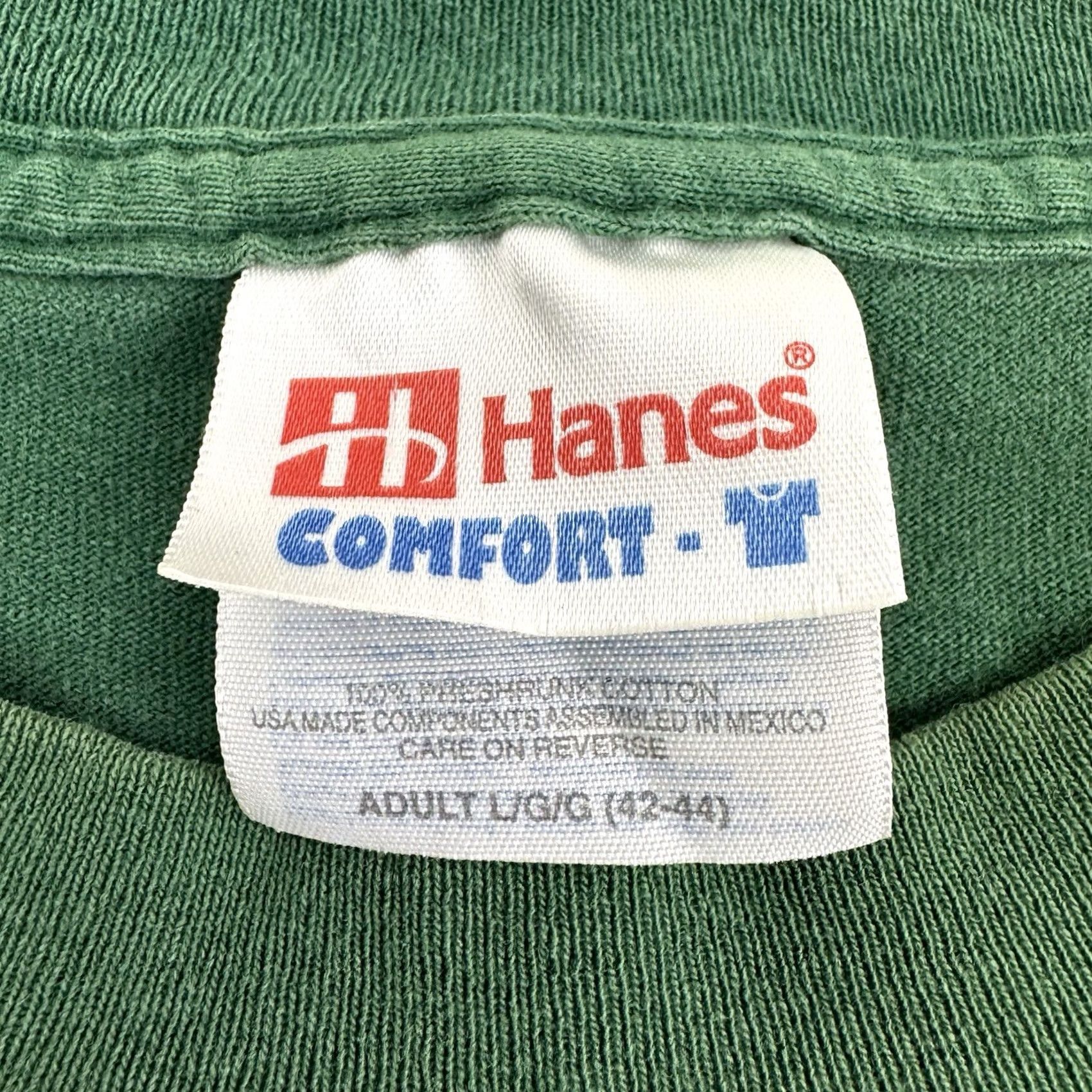 Hanes VINTAGE Hanes T-Shirt Adult Large Green Nature Animals 90s Tigers Shirt Mens Size US L / EU 52-54 / 3 - 7 Thumbnail