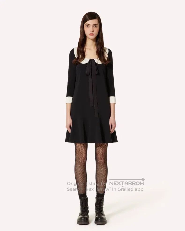 Valentino Valentino Black long-sleeved doll neck bow dress Size XS / US 0-2 / IT 36-38 - 3 Thumbnail