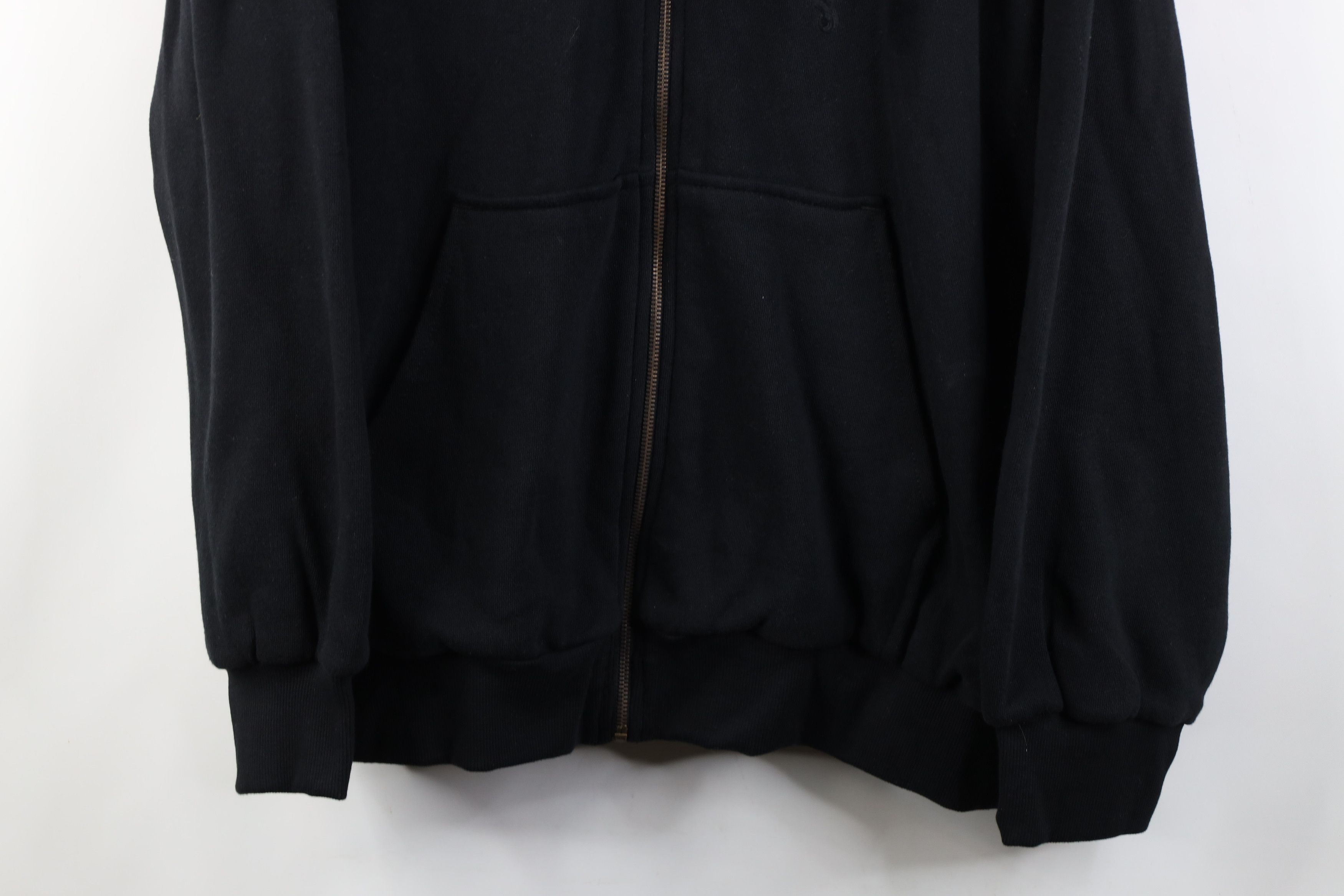 Vintage Vintage 90s Y2K Streetwear Thermal Lined Zip Hoodie Black Size US XL / EU 56 / 4 - 3 Thumbnail