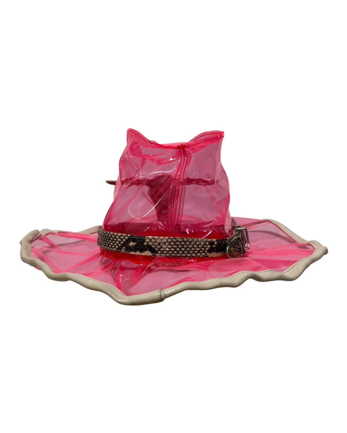 Dolce & Gabbana D&G S/S 2004 Transparent PVC Cowboy Hat with Longhorn Skull Size ONE SIZE - 2 Thumbnail