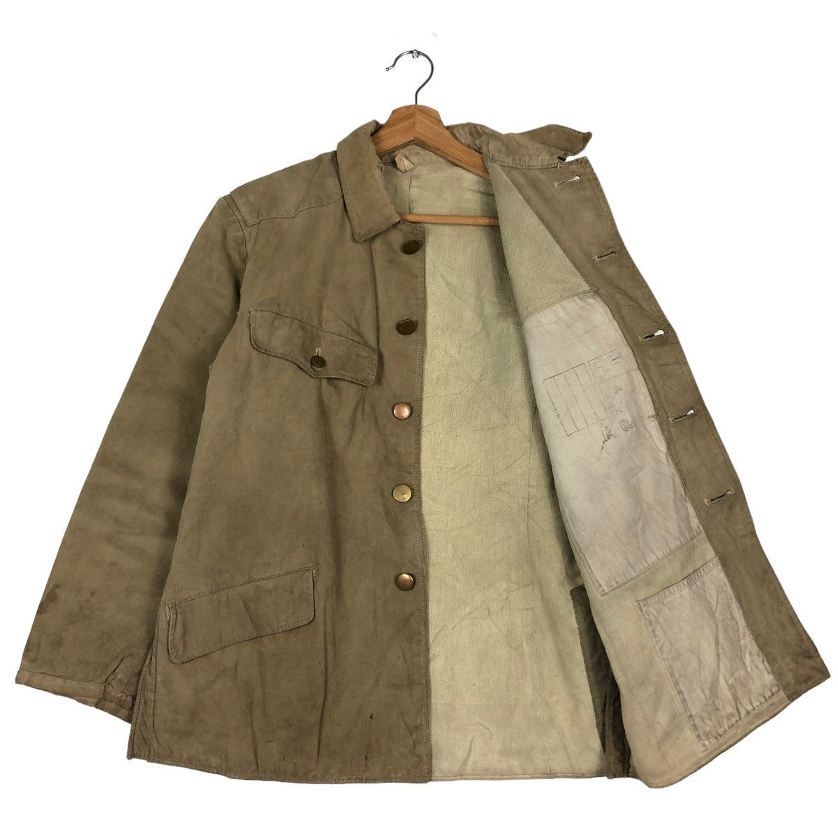 Vintage 🔥TRUE VINTAGE 1940’s CHORE MILITARY JACKET MULTI POCKET Size US M / EU 48-50 / 2 - 11 Thumbnail