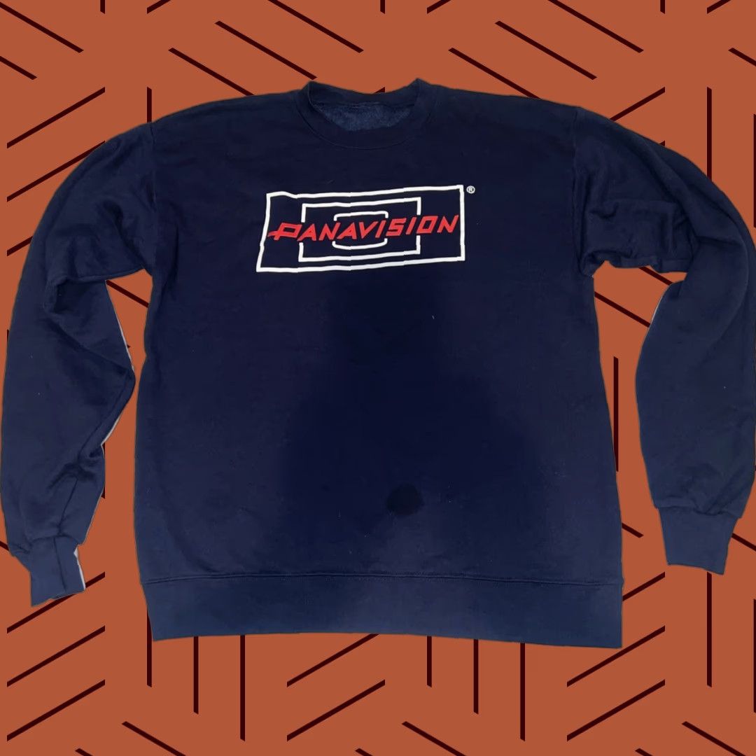 Logo 7 VINTAGE 90s PANAVISION Sweatshirt Blue Medium Long Sleeve Mens Realistic Film Maker Logo Promo Sweatshirt Size US M / EU 48-50 / 2 - 1 Thumbnail