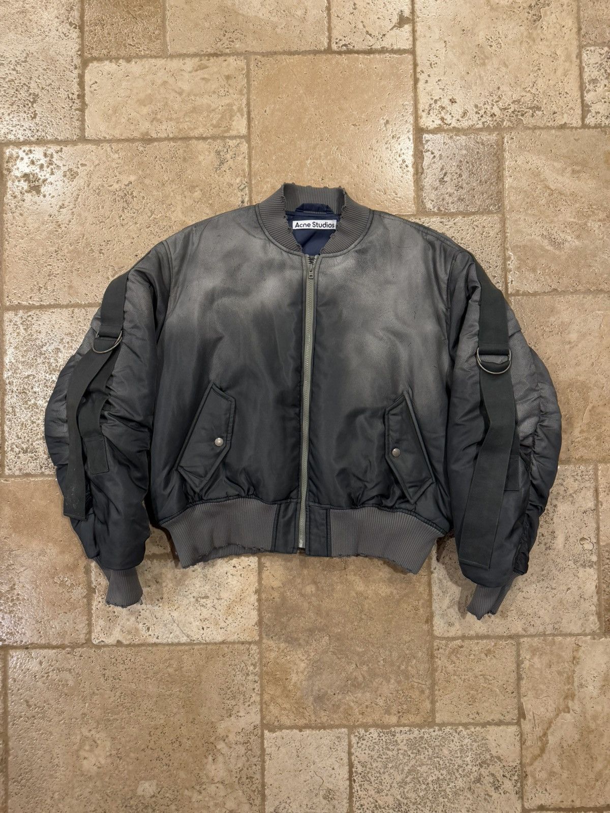 Acne Studios Acnes Studios Olana Distressed Wash Green Bondage Bomber Size US M / EU 48-50 / 2 - 3 Thumbnail
