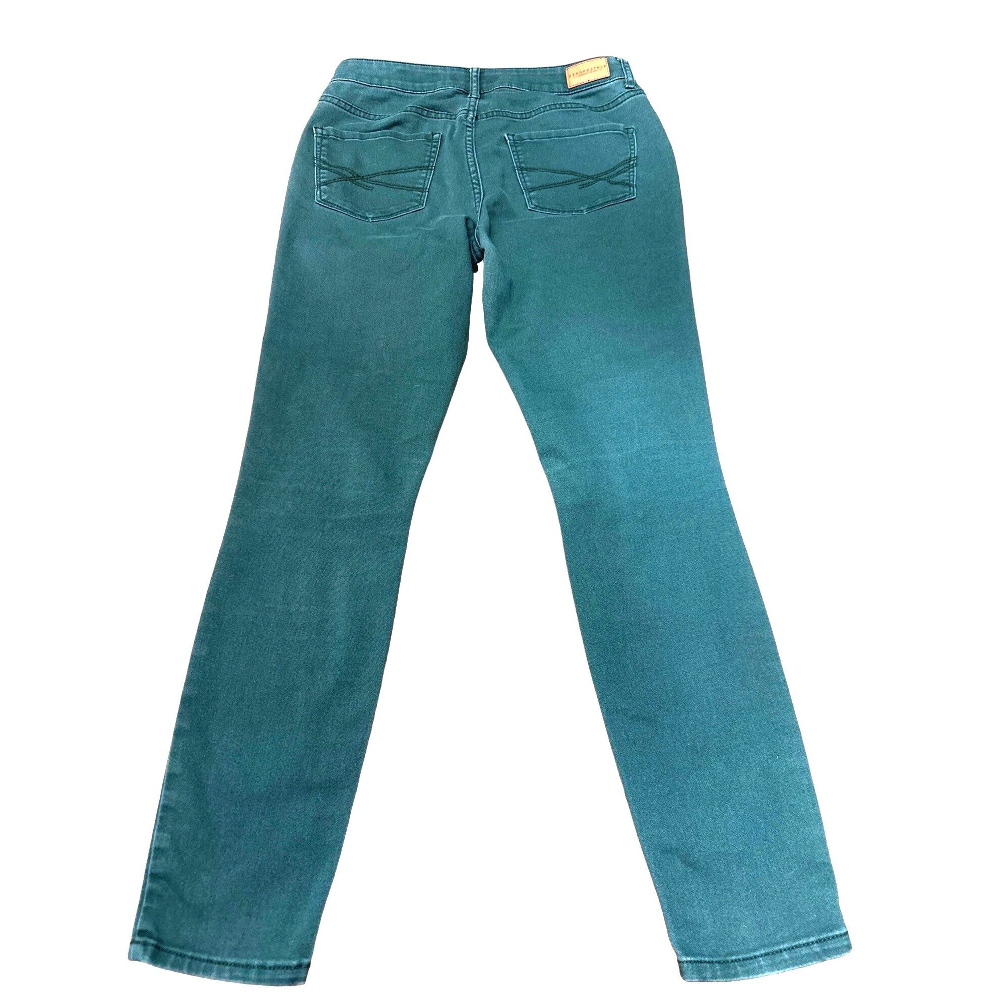 Aeropostale Aeropostale Designed in NYC High Waisted Jegging Green Stret Size 28" / US 6 / IT 42 - 3 Thumbnail