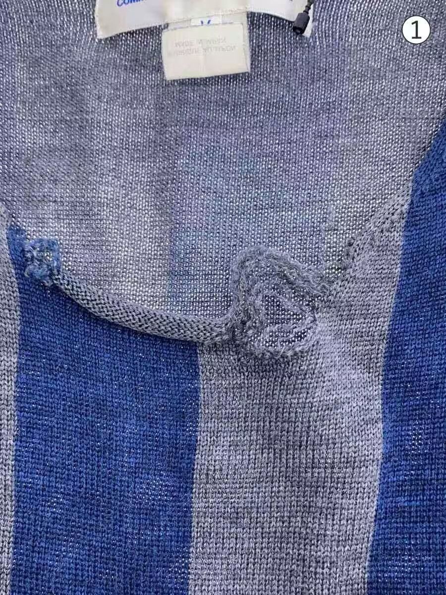 Comme des Garcons × Comme des Garcons SHIRT Striped Wool Knit Sweater Size US M / EU 48-50 / 2 - 4 Thumbnail