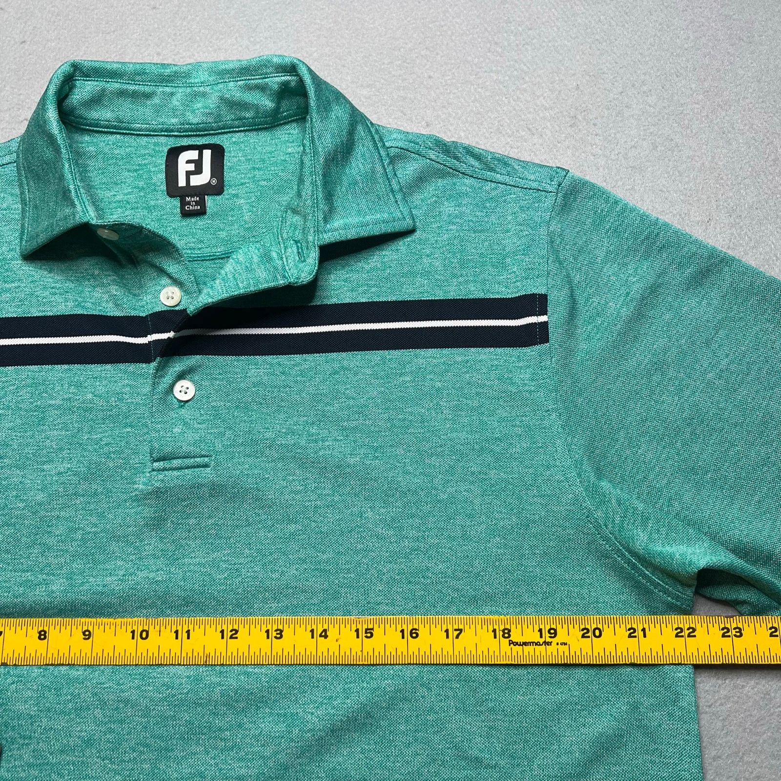Footjoy FootJoy FJ Golf Polo Shirt Men’s Medium Green Striped sport Size US M / EU 48-50 / 2 - 5 Thumbnail