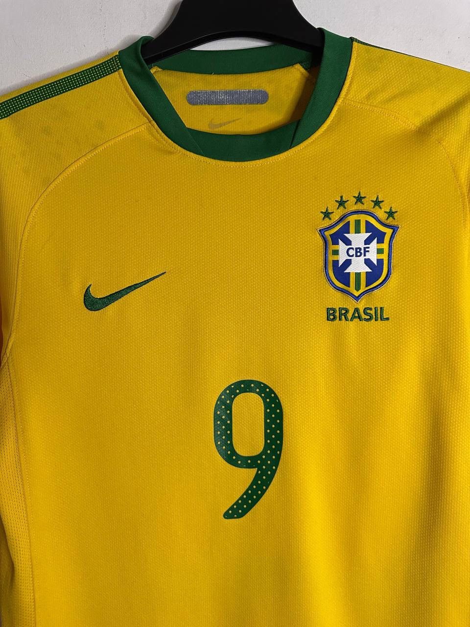 Nike Nike Brazil Home Jersey 2006 #9 Ronaldo Dri-FIT Yellow S Size US S / EU 44-46 / 1 - 5 Thumbnail