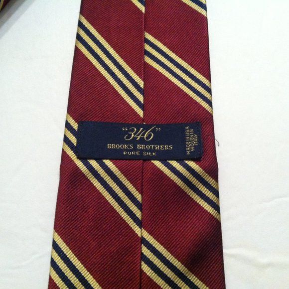 Brooks Brothers BROOKS BROTHERS MEN'S NEW 100%SILK TIE WIDTH: 3 1/4" Size ONE SIZE - 3 Thumbnail