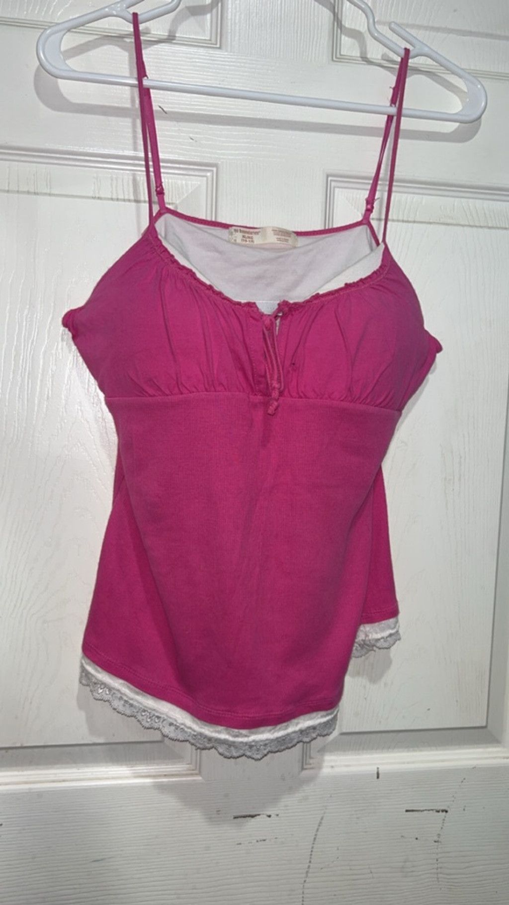 Other Women's No Boundaries Pink Camisole XL with White Lace Trim Size XL / US 12-14 / IT 48-50 - 1 Thumbnail