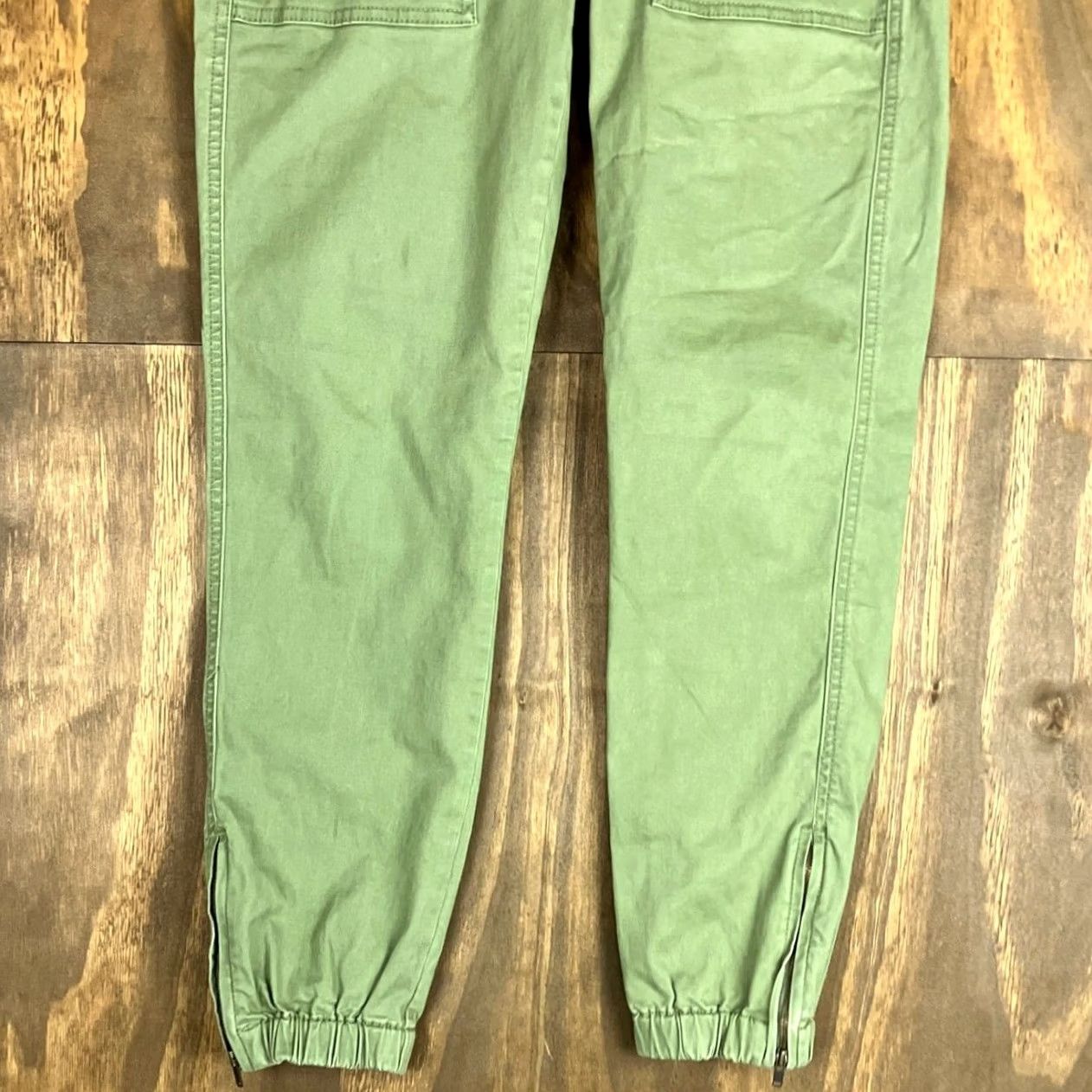 Vintage CAbi Womens Pants Green Low Rise Tapered Ankle Zip Cotton Blend Stretch 2 Size 26" / US 2 / IT 38 - 3 Thumbnail