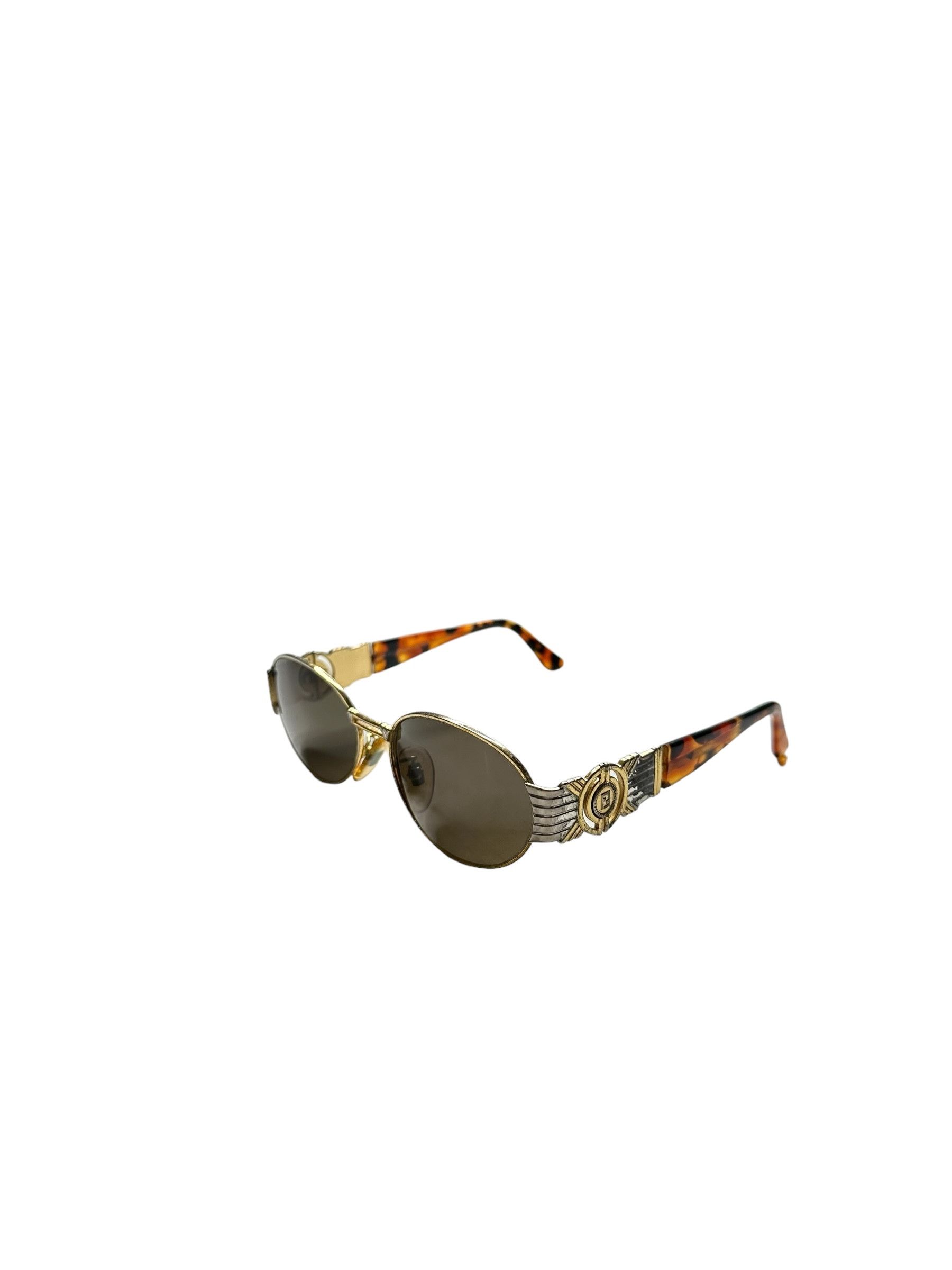 Fendi Fendi Round Gatsby Ivory Vintage Sunglasses Size ONE SIZE - 1 Thumbnail