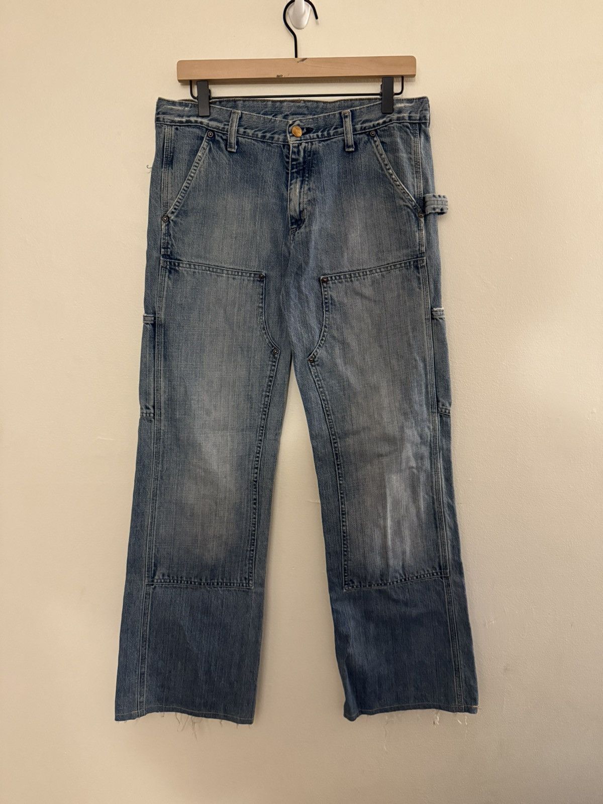 Carhartt Vintage Thrashed Faded Carhartt Double Knee Denim 4gseller Size US 32 / EU 48 - 1 Thumbnail