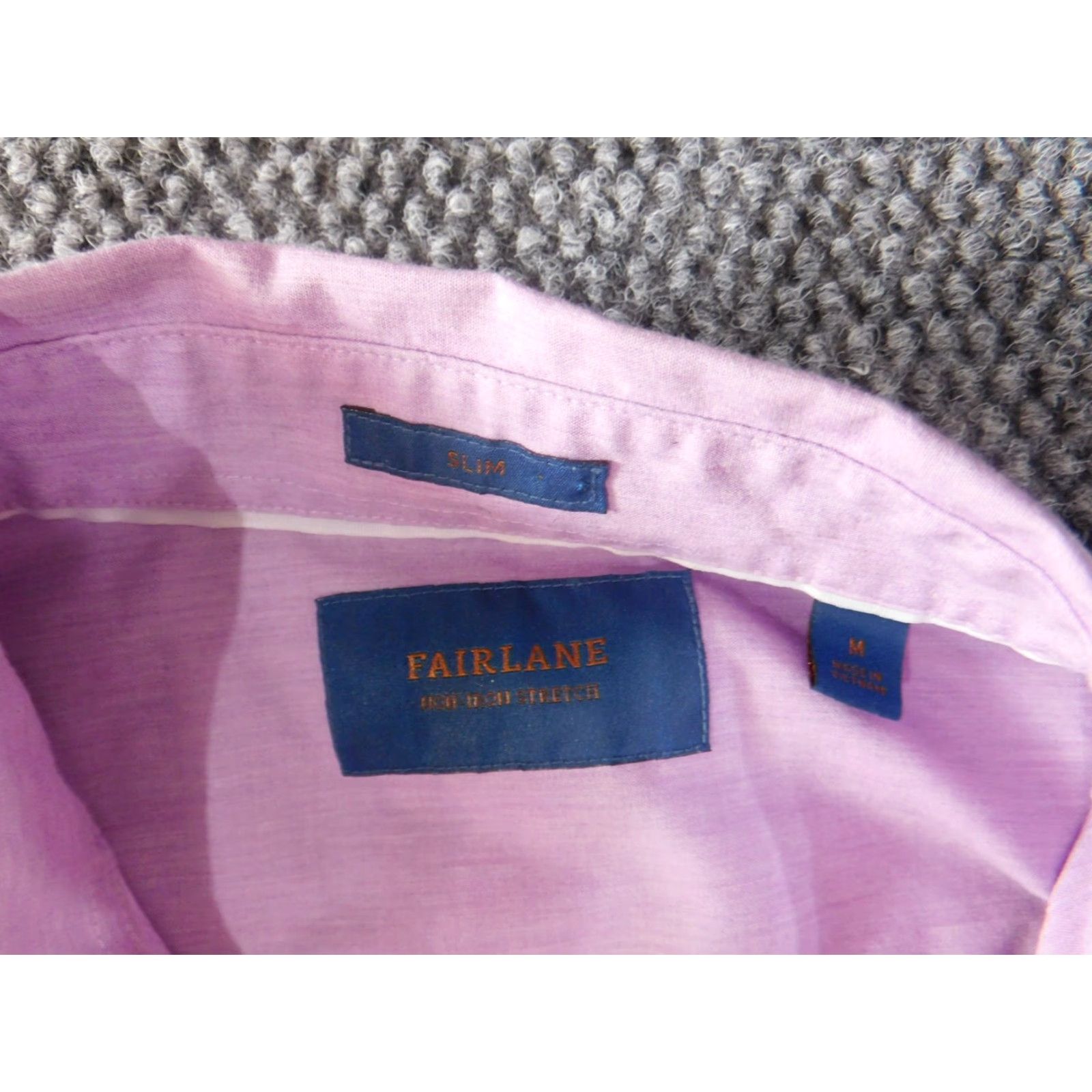 Vintage Fairlane Mens Shirt Medium Purple Button-Up Slim Classic Canvas Cotton Size US M / EU 48-50 / 2 - 4 Thumbnail