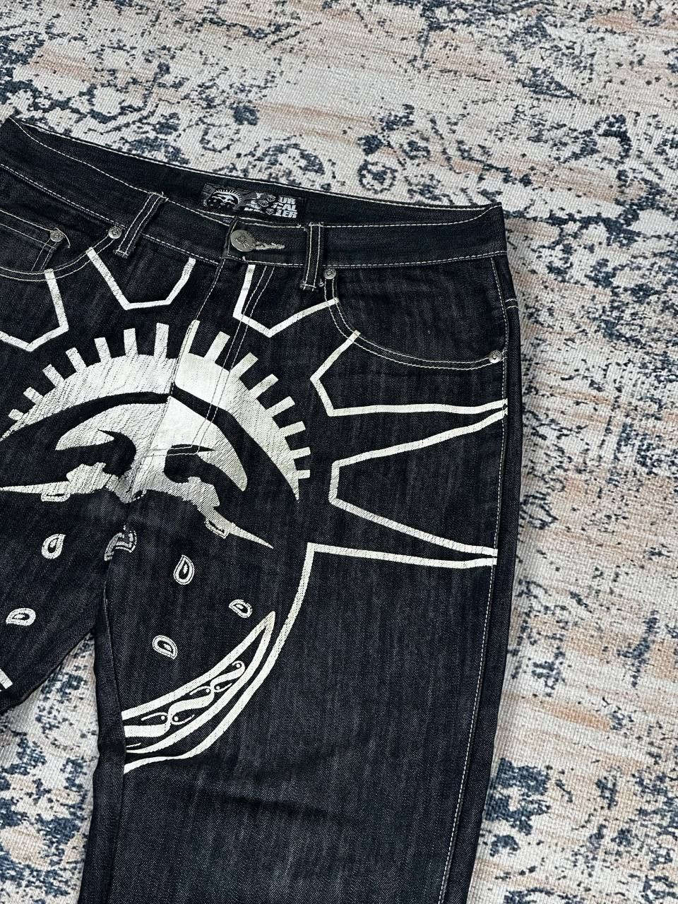 Japanese Brand Very Rare Your Local Dealer Printed Baggy Hip Hop Denim Size US 34 / EU 50 - 3 Thumbnail