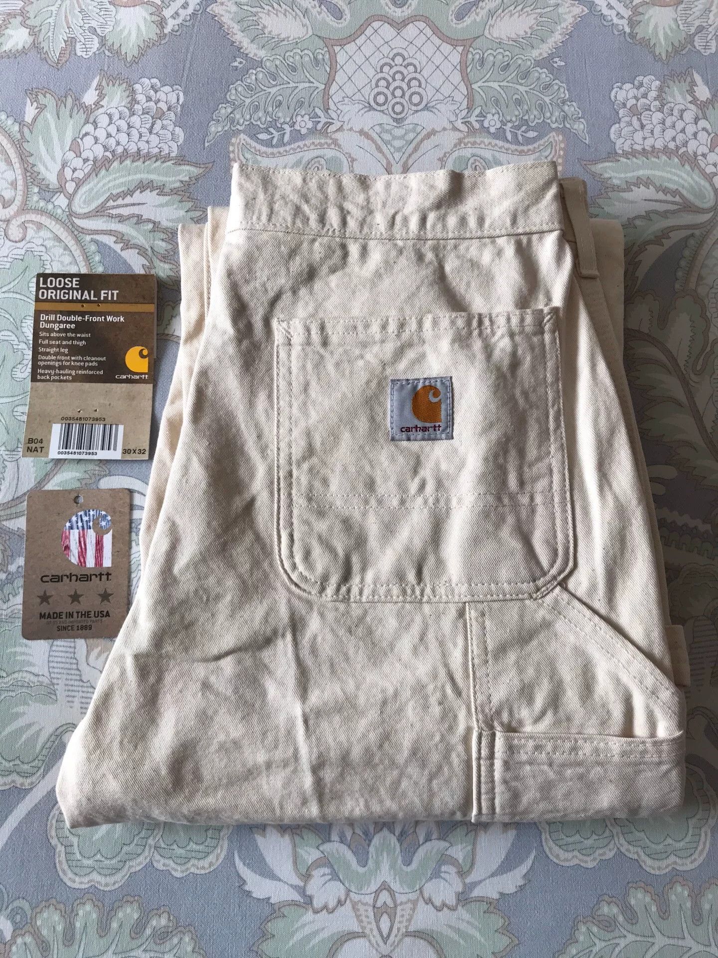 Carhartt B04 NAT Natural Drill Double Knee Pants 34x32 | Grailed