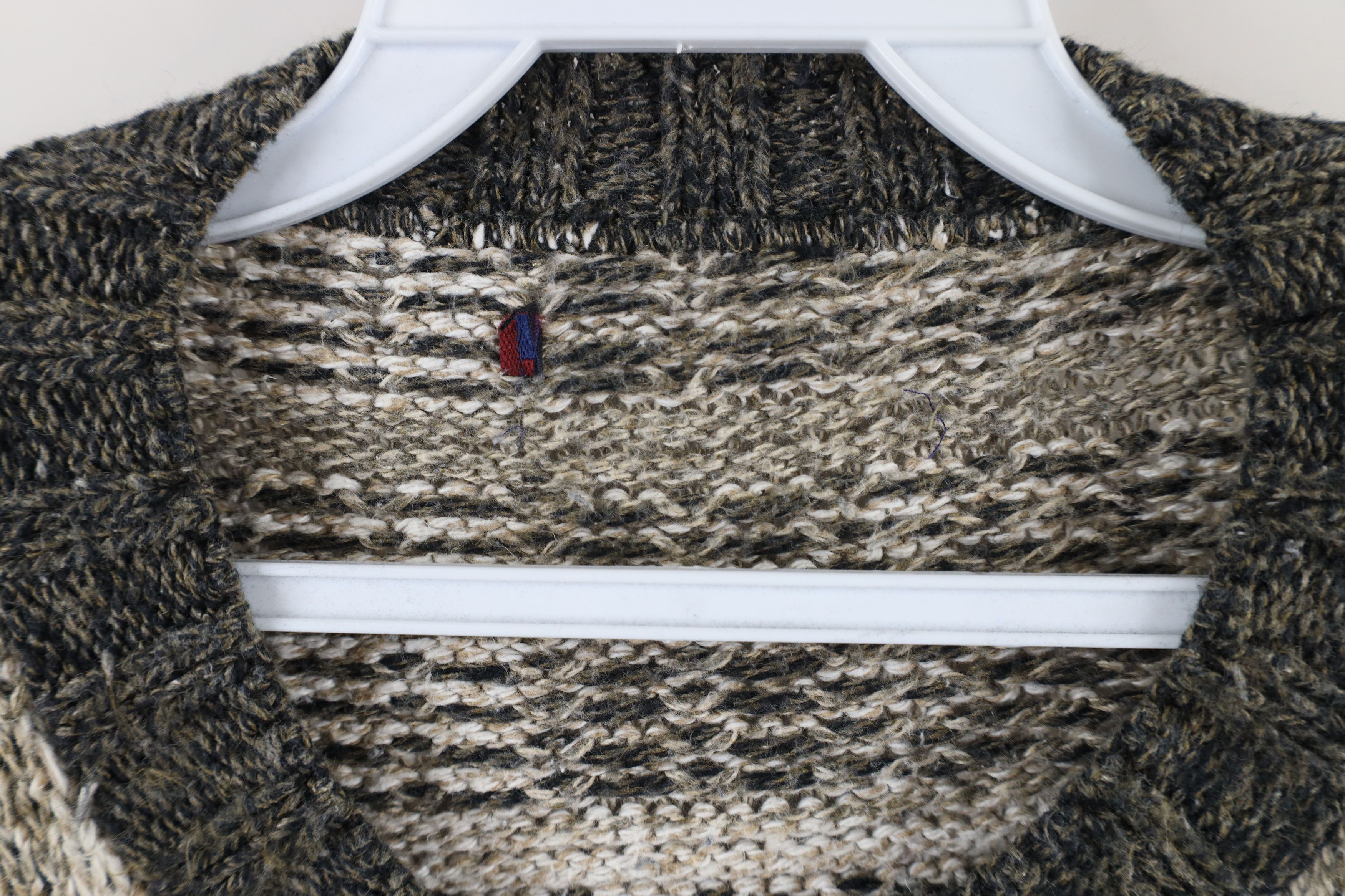 Vintage Vintage 90s Streetwear Earth Tone Chunky Knit Sweater Plaid Size US XXL / EU 58 / 5 - 9 Thumbnail