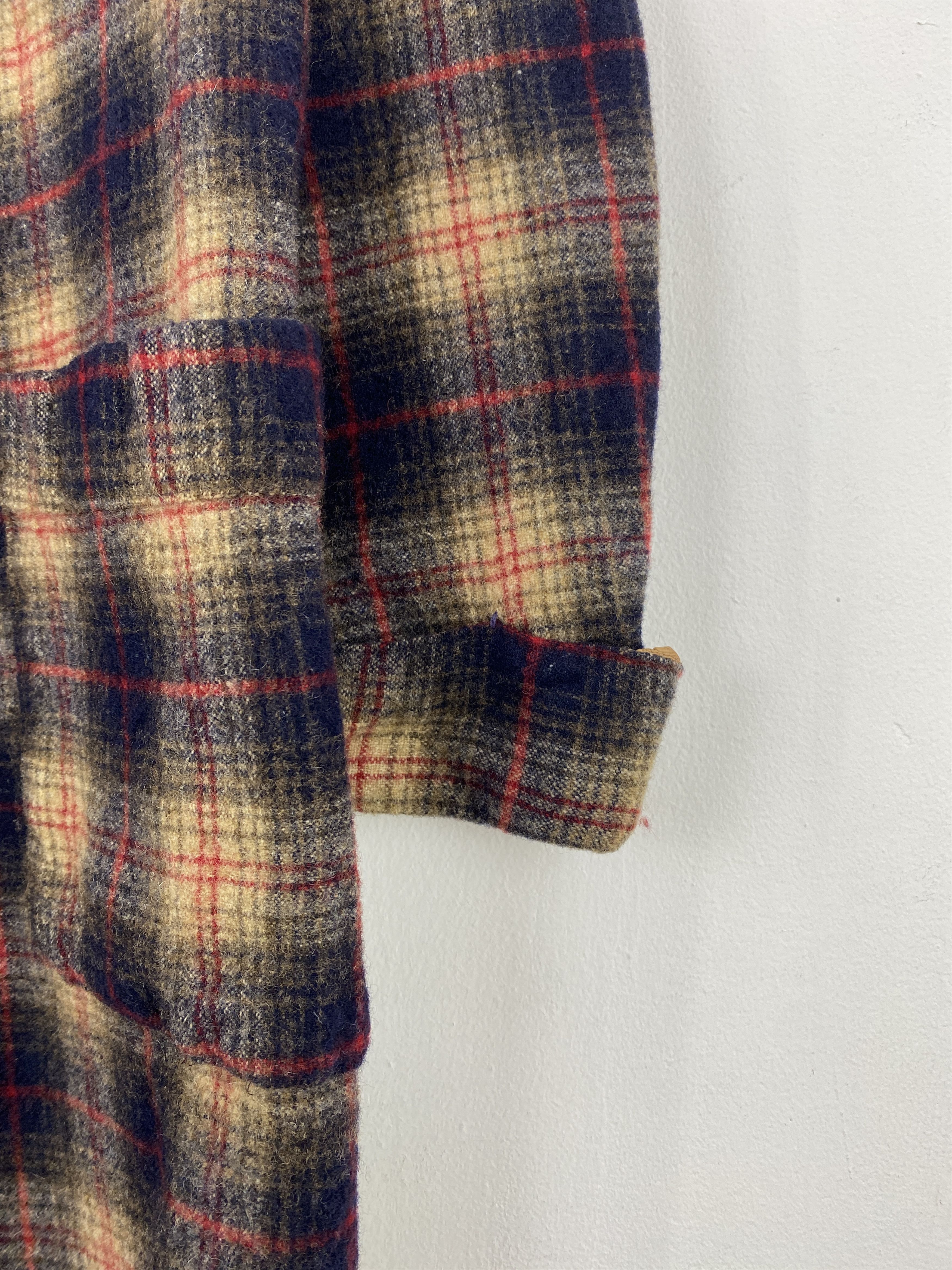 Pendleton Vintage 80s Pendleton Shadowplaid Wool Long Jacket J1814 Size US S / EU 44-46 / 1 - 6 Thumbnail