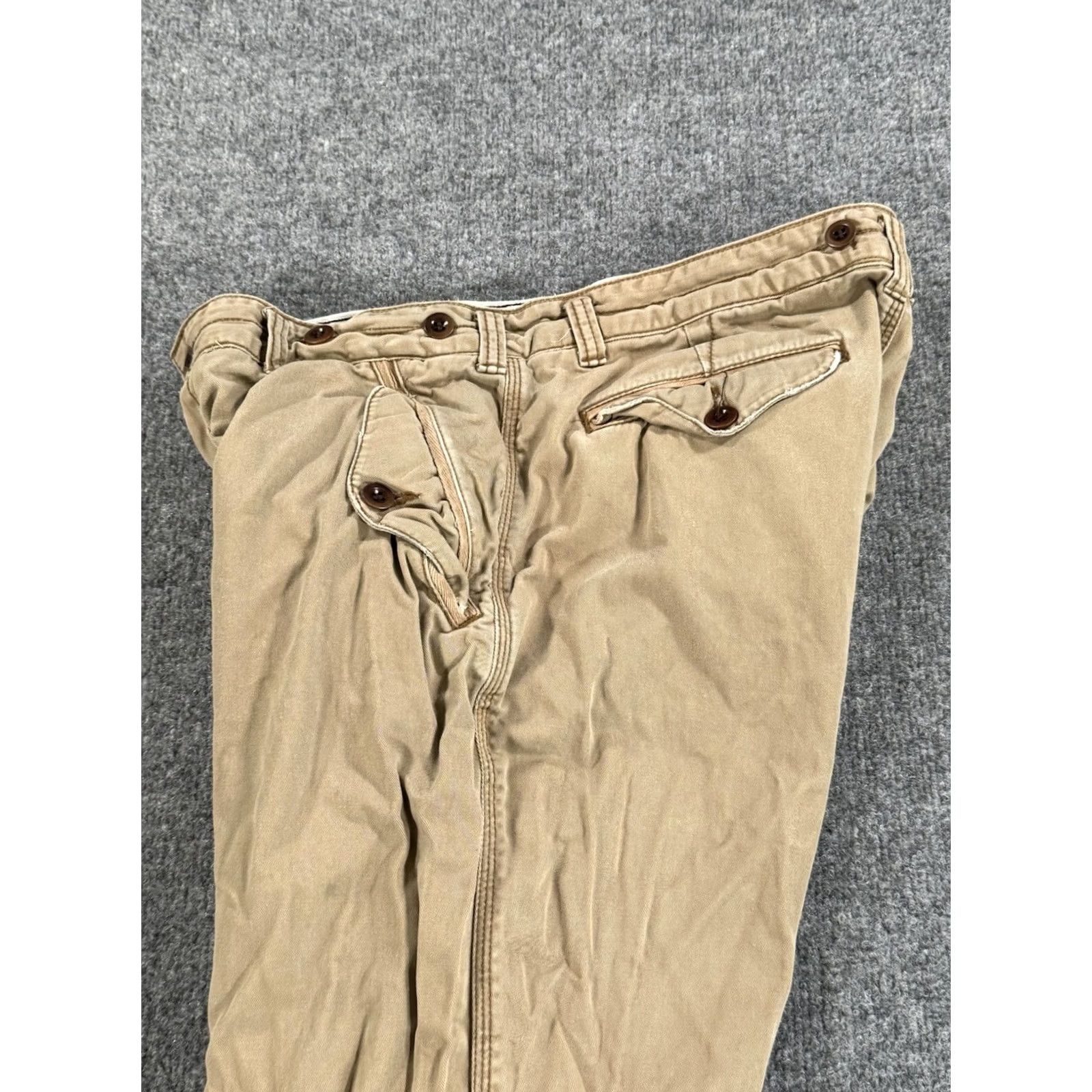 Polo Ralph Lauren Polo Ralph Lauren Pants Mens 36x30 Chino Cotton Canvas Utility Military Double Knee Paratrooper Beige 90s Army USA Mens Size US M / EU 48-50 / 2 - 5 Thumbnail