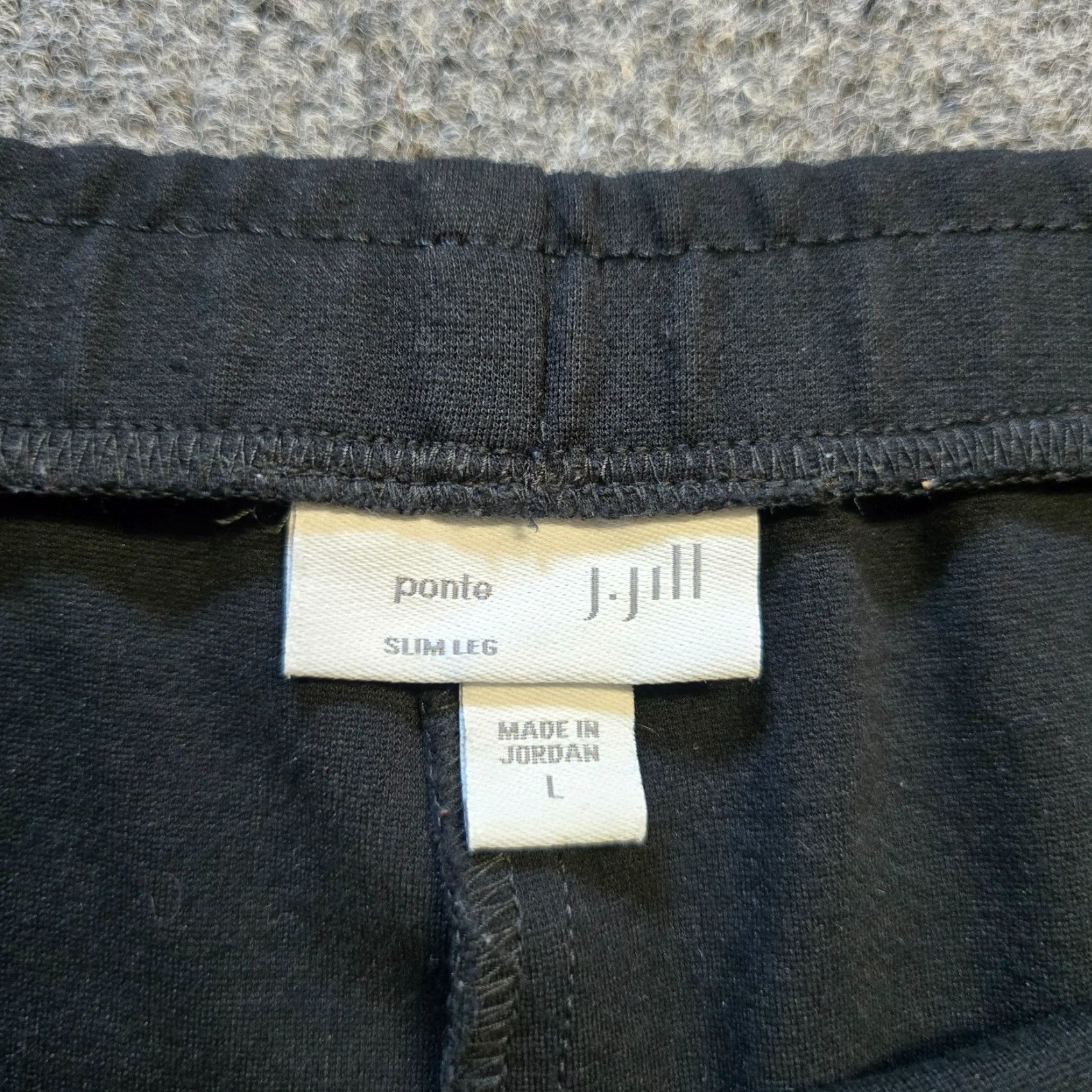 J. Jill J. Jill Pants Womens Large Black Ponte Slim Leg Pull On Stretch Casual Capsule Size 36" / US 14 / IT 50 - 4 Thumbnail