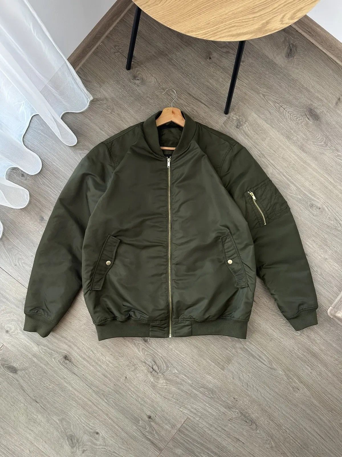 Diesel Vintage Bomber MA-1 Style Green Jacket Y2K Size US L / EU 52-54 / 3 - 2 Thumbnail