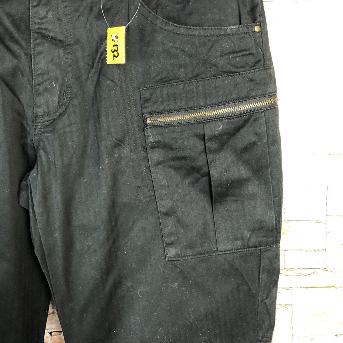 Japanese Brand Klein Plus Black Cargo Multipocket Pants #A732 Size US 31 - 10 Thumbnail