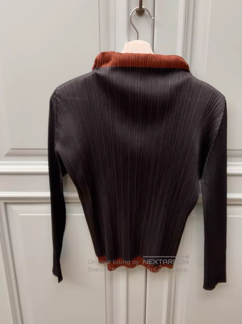 Issey Miyake Issey Miyake Double-layer color-block long-sleeve top Size L / US 10 / IT 46 - 2 Thumbnail
