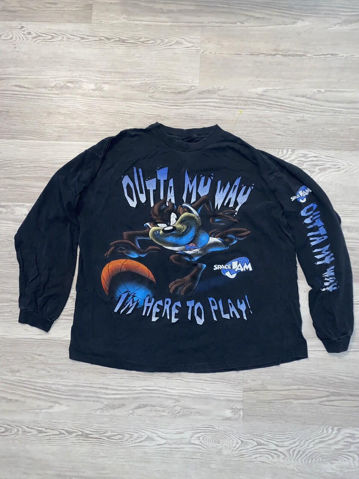 Warner Bros Vintage 1996 Space Jam Taz Long Sleeve Shirt Size Large Size US M / EU 48-50 / 2 - 1 Thumbnail