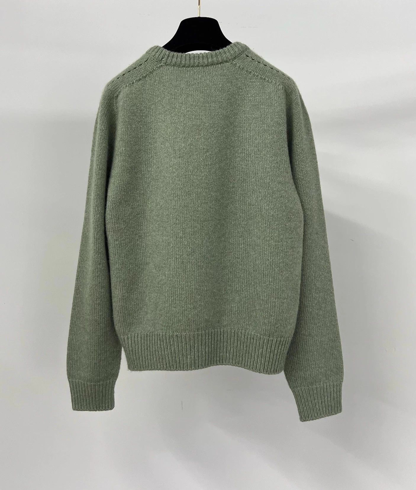 Celine Old Celine green cashmere sweater size S Size S / US 4 / IT 40 - 2 Thumbnail