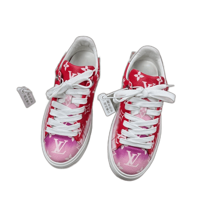Louis Vuitton Louis Vuitton Red Gradient Sneakers Size 36.5 Size US 7 / IT 37 - 1 Thumbnail