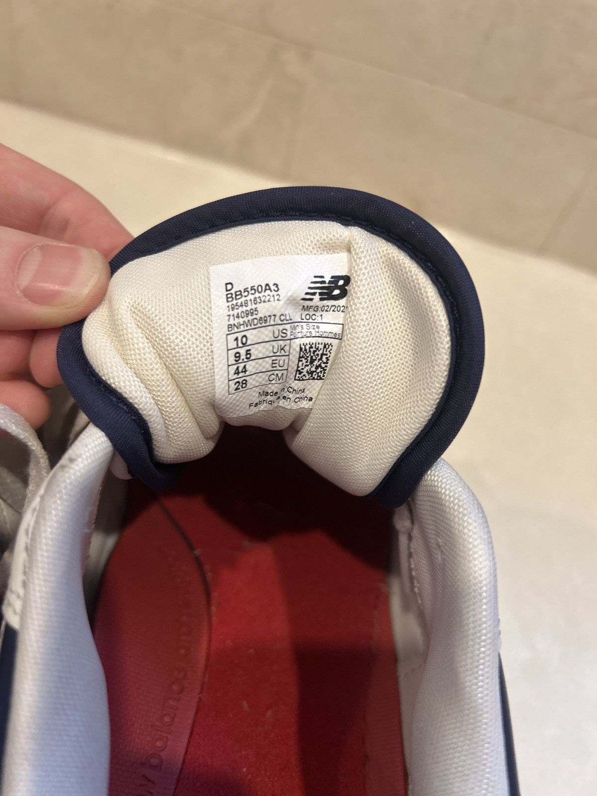 Aime Leon Dore × New Balance New Balance x Aimé Leon Dore 550 "White/Navy/Red" sneakers Size US 10 / EU 43 - 6 Thumbnail