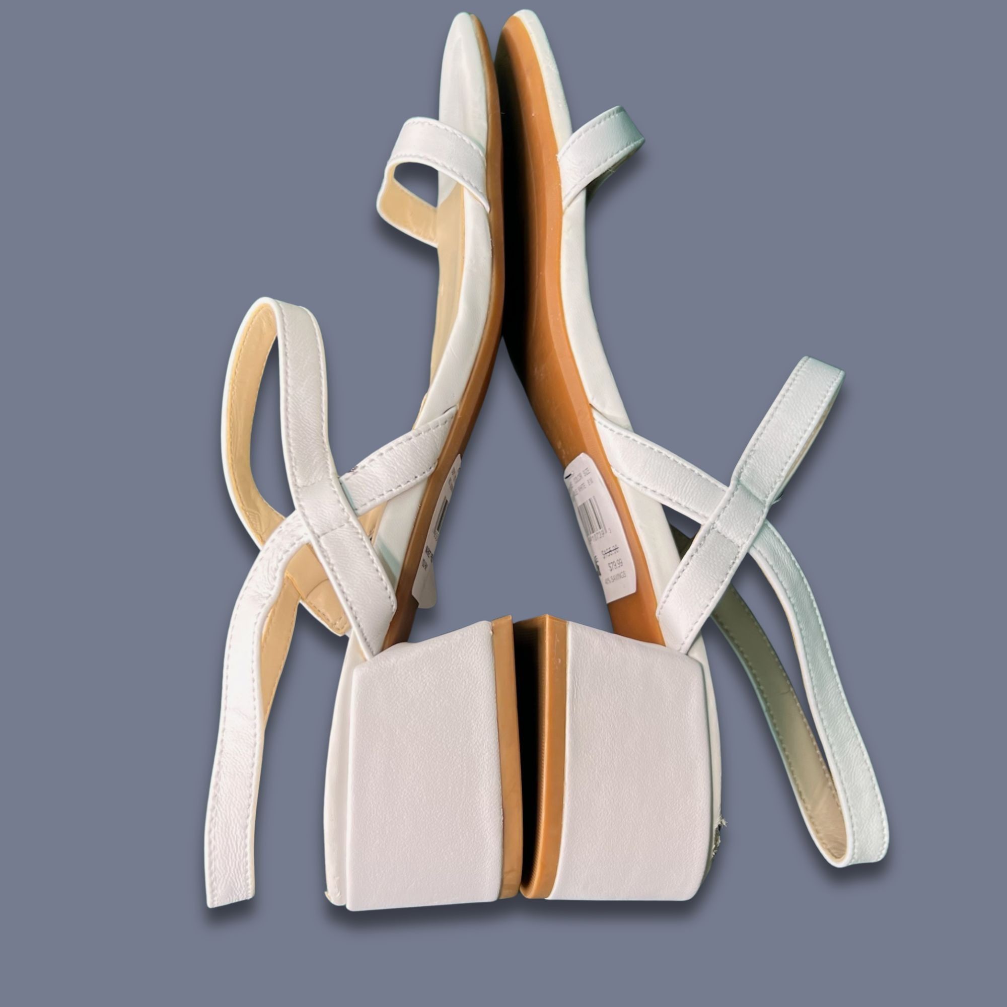 Kenneth Cole Kenneth Cole Maisie Low Heeled Sandals White Open Toe Adjust Size US 8 / IT 38 - 5 Thumbnail