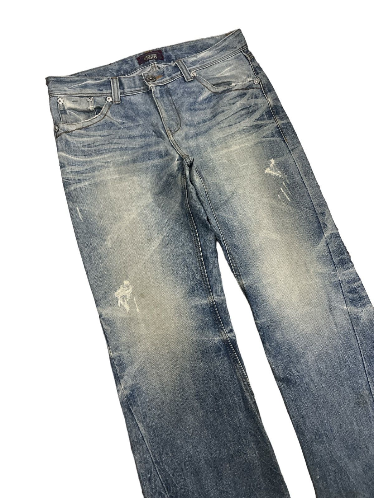 Japanese Brand × Vintage RIPPED‼️GET USE DISTRESSED DENIM PANT Size US 34 / EU 50 - 6 Thumbnail