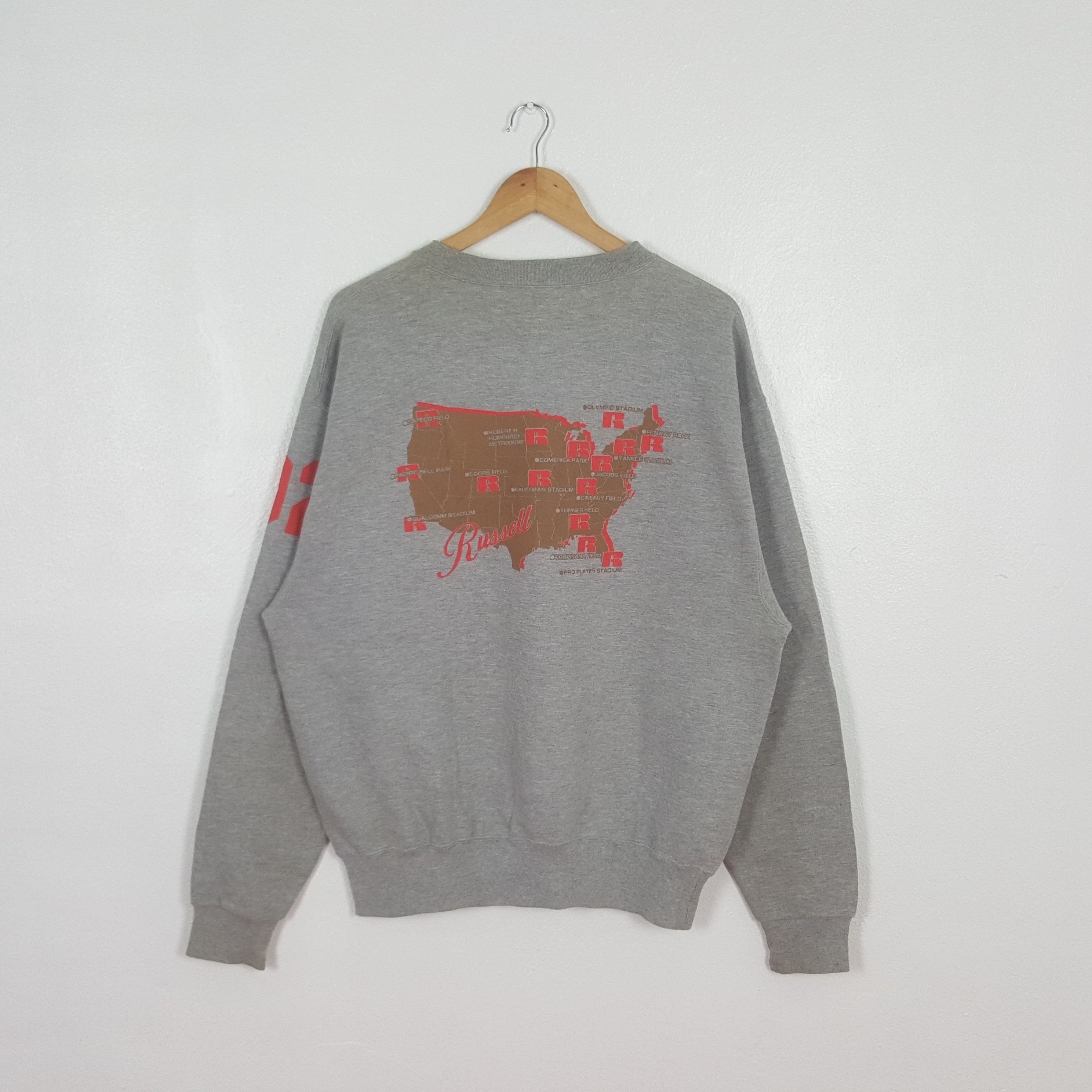 Russell Athletic Vintage American State Maps Art Russell Sweatshirt C307N13 Size US L / EU 52-54 / 3 - 1 Thumbnail
