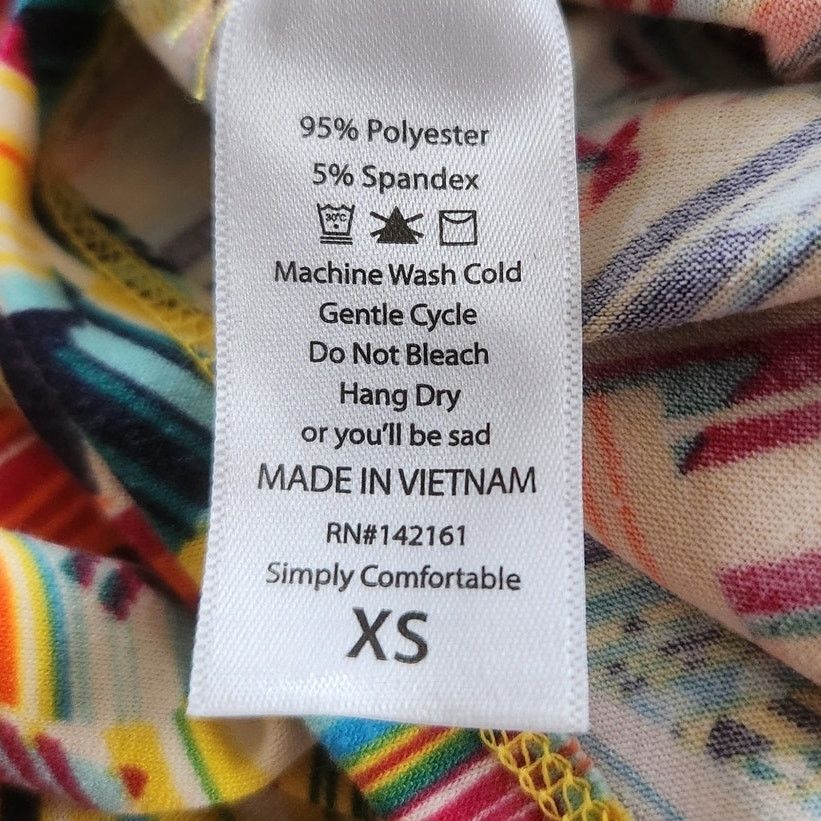Other LuLaRoe Women's Size XS Top Multicolor Yellow & Green Size XS / US 0-2 / IT 36-38 - 3 Thumbnail