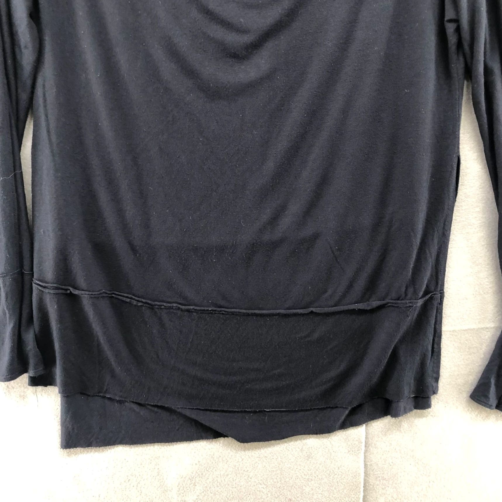 Free People Free People Long Sleeve Jersey Knit Top Womens XS Black Boat Neck Size XS / US 0-2 / IT 36-38 - 4 Thumbnail