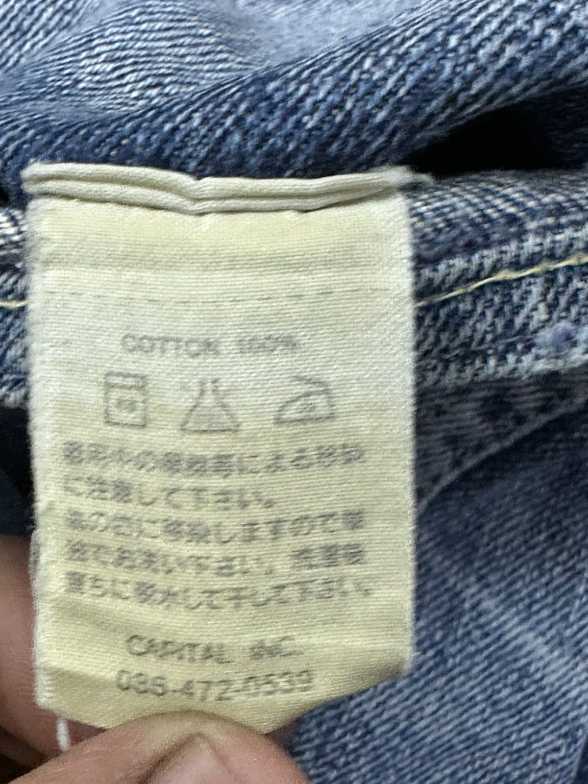 Kapital Vintage Kapital Selvedge Button Fly Faded Whiskers Denim Size US 30 / EU 46 - 12 Thumbnail