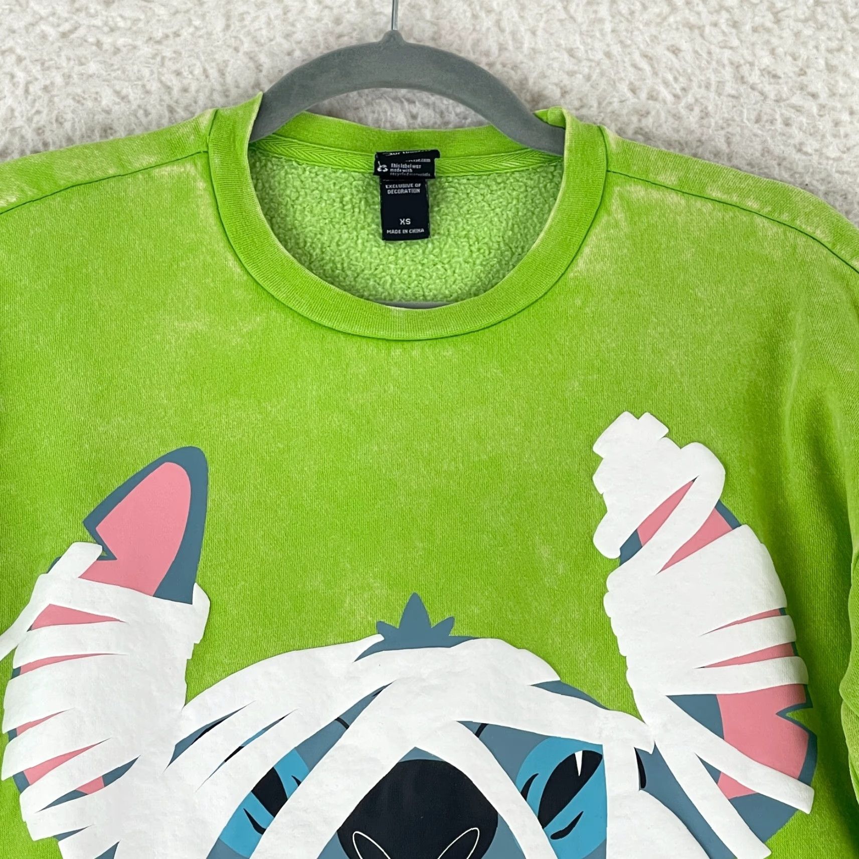 Disney Disney Lilo & Stitch Crew Neck Sweater XS Knit Shirt Women Green Pullover Casual 90s Cartoon Theme Stress: None Size XS / US 0-2 / IT 36-38 - 3 Thumbnail
