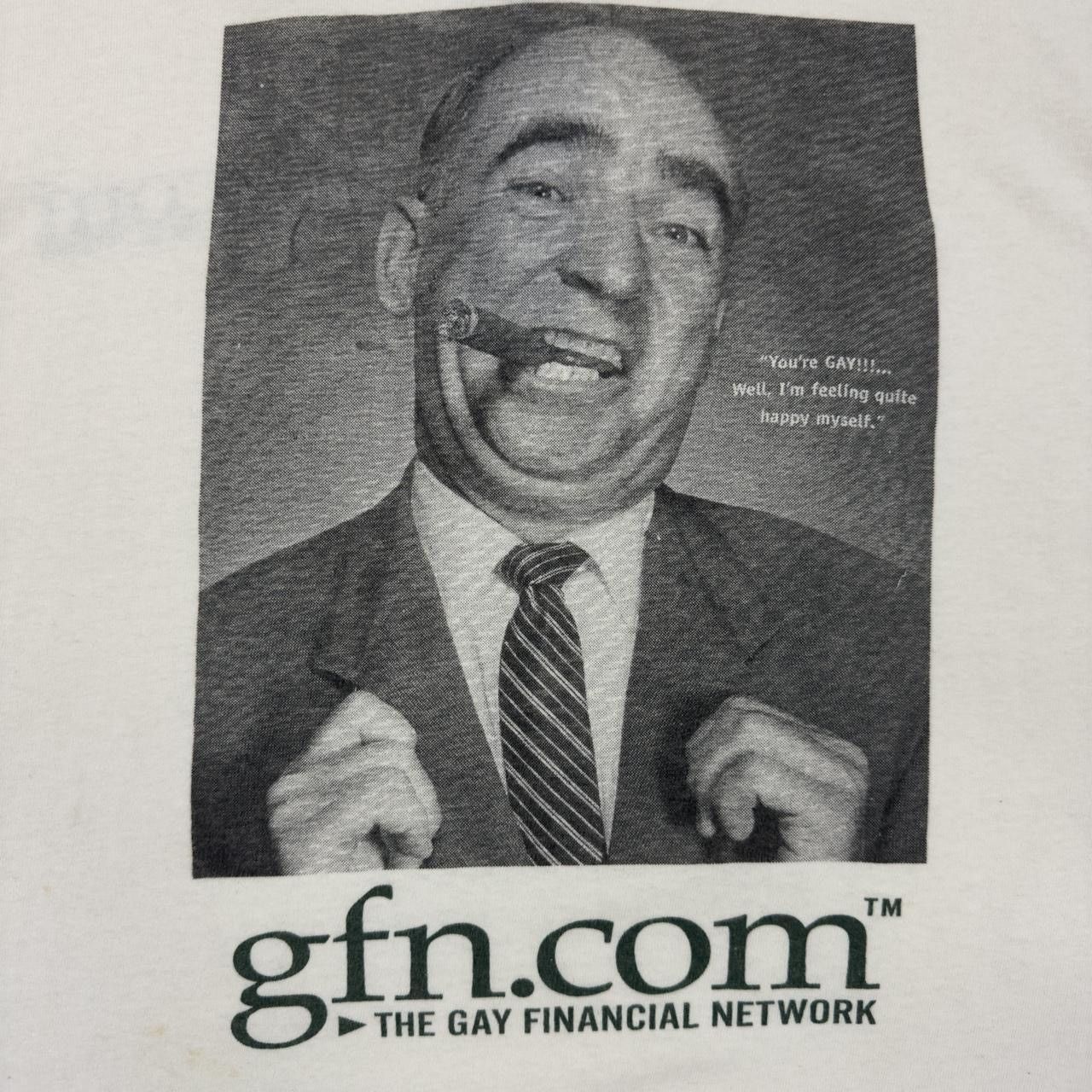Gildan Y2K The Gay Financial Network GFN.com T-shirt #y2kfm Size US XL / EU 56 / 4 - 4 Thumbnail