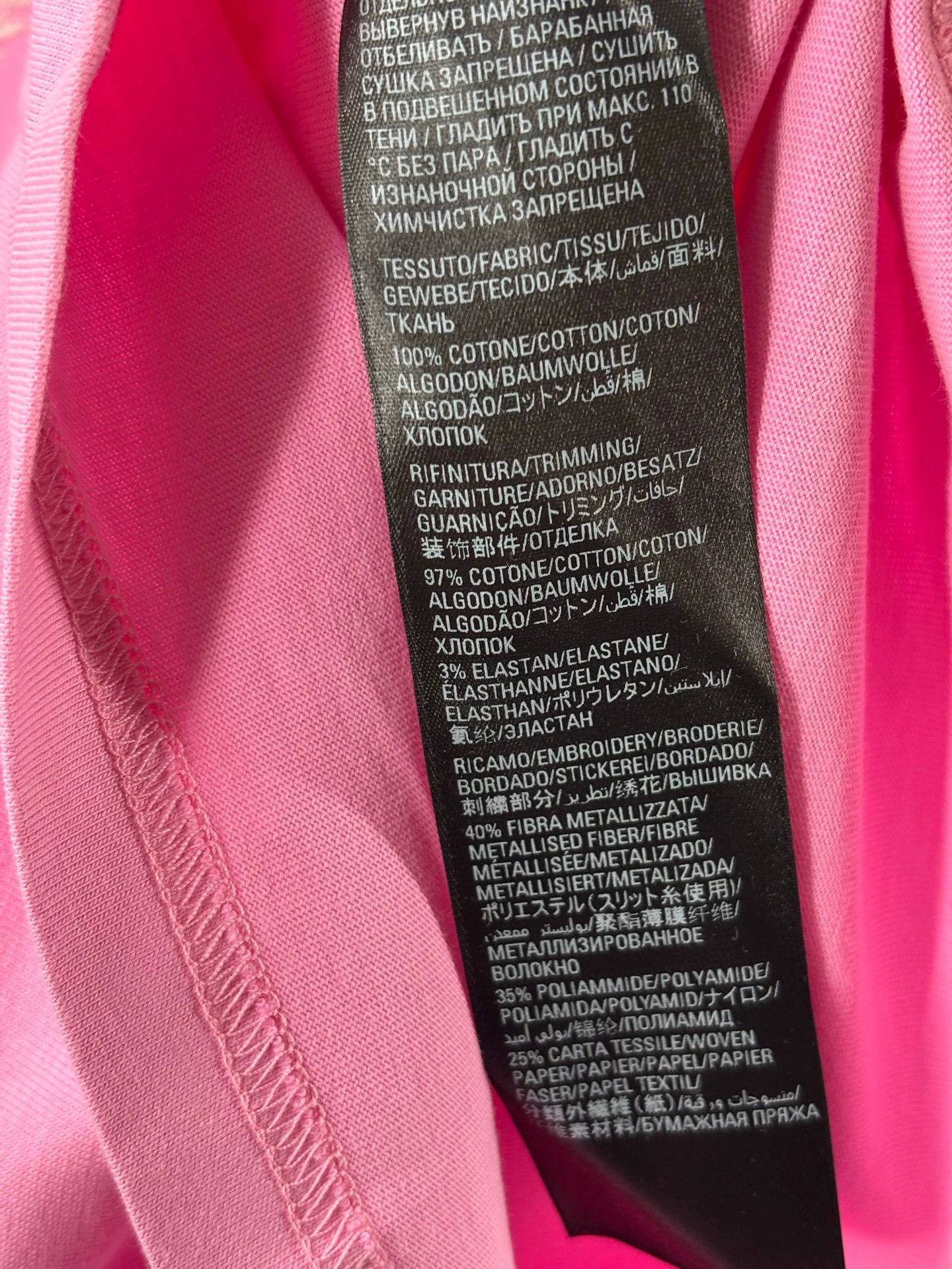 Balenciaga balenciaga pink t-shirt with logo embroidery Size US XS / EU 42 / 0 - 5 Thumbnail