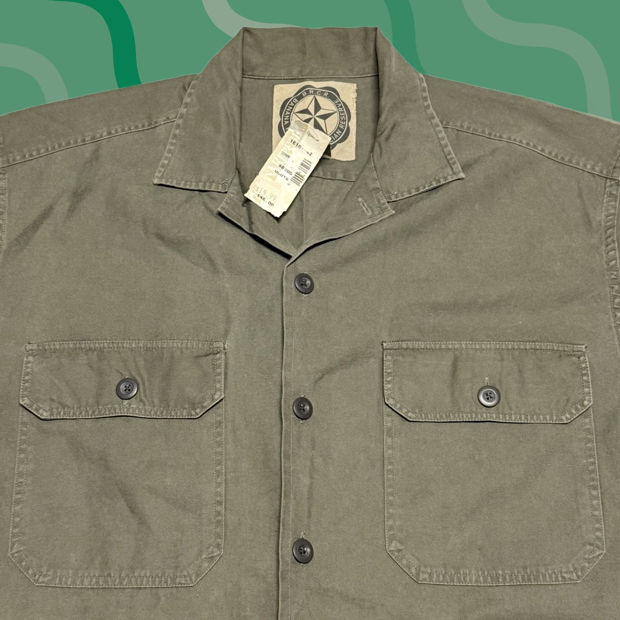 Banana Republic VINTAGE Banana Republic Shirt Small Men Civilian Reserve BRCR Military Field Button NWT Size US S / EU 44-46 / 1 - 1 Thumbnail