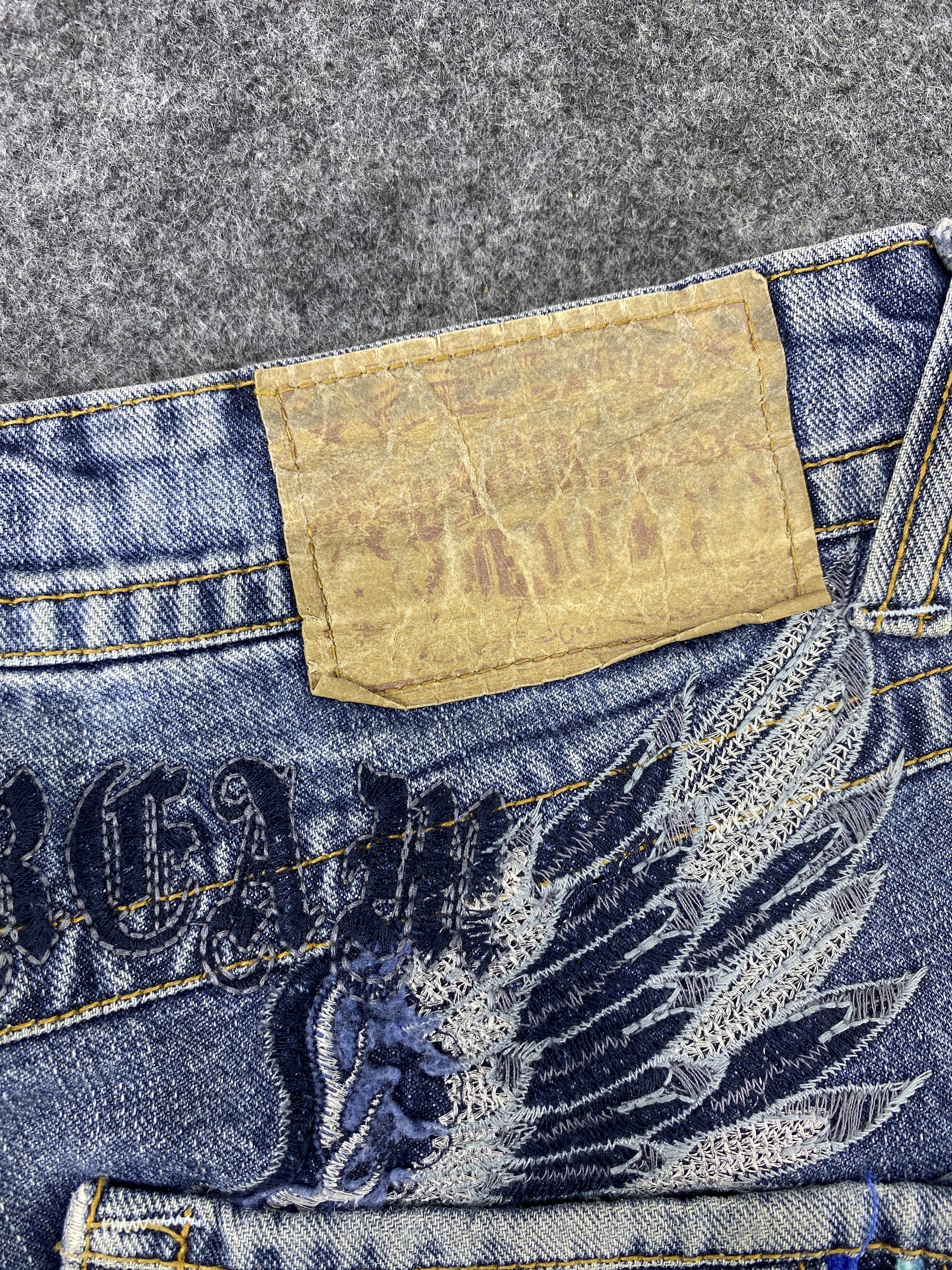 Japanese Brand Japanese Brand Distress Blue Wash Flare Jeans - J979 Size US 33 - 10 Thumbnail