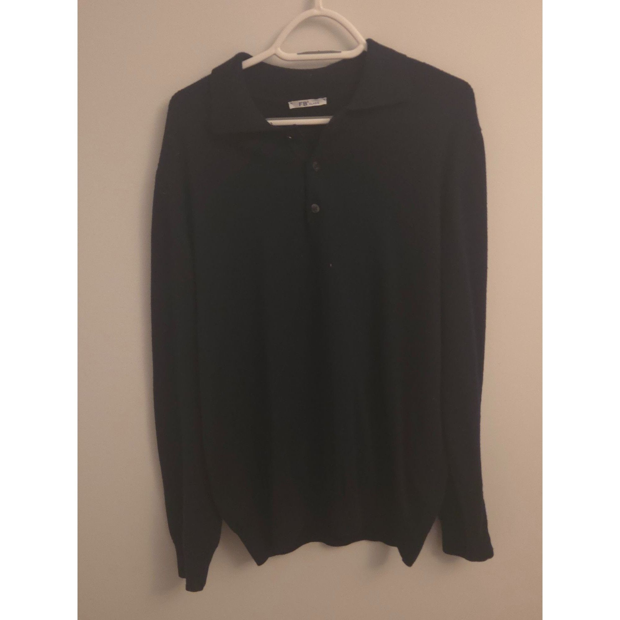 Other FB Class Black Polo Sweater – Made in Italy Size US L / EU 52-54 / 3 - 2 Thumbnail