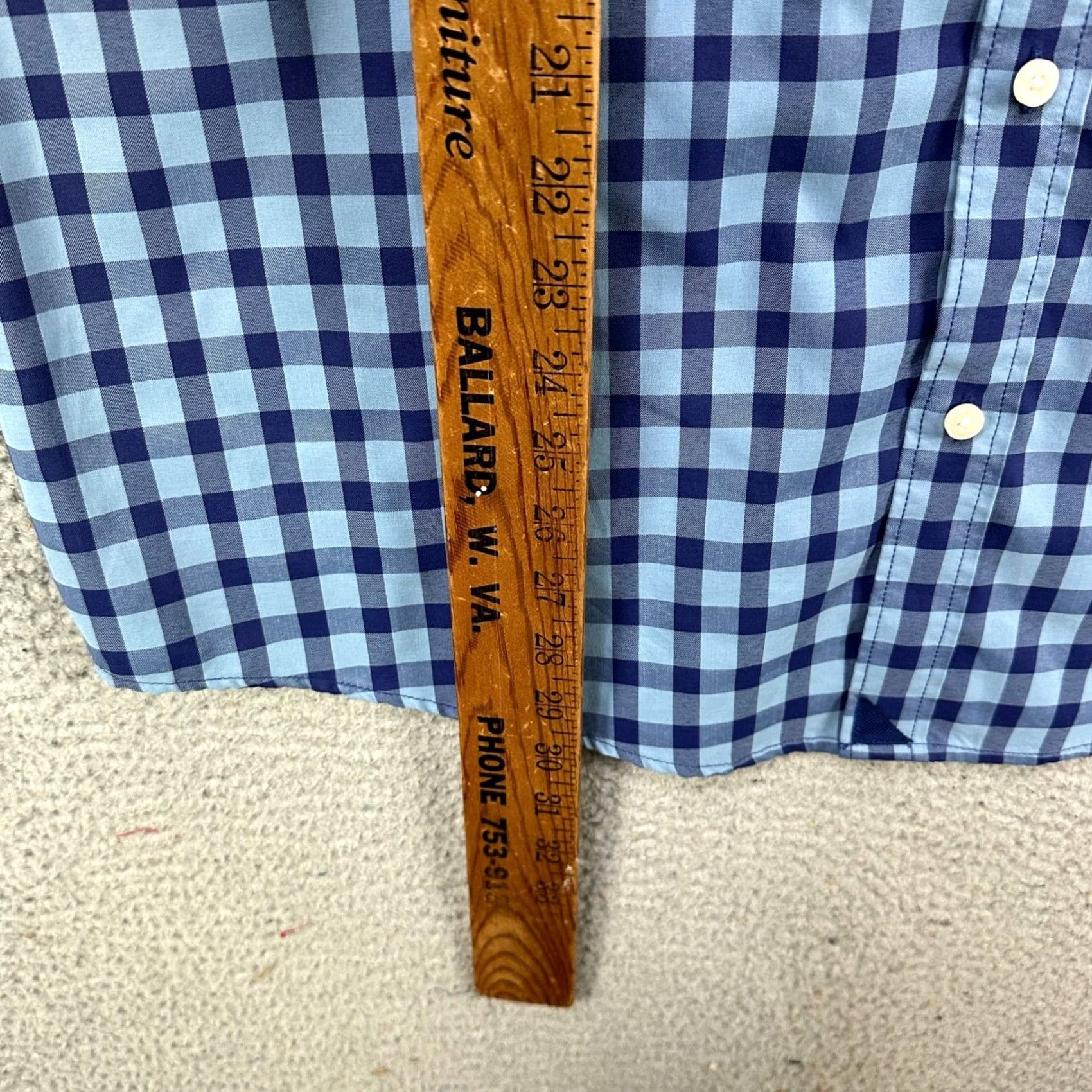 UNTUCKit UNTUCKit Shirt Slim Fit Button Up Short Sleeve Blue Check 2XL Mens Casual Office Wear Button-Down Collared Size US XXL / EU 58 / 5 - 7 Thumbnail