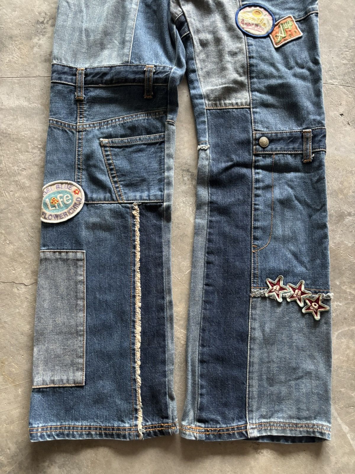 20471120 × Angel Blue × Hysteric Glamour ANGEL BLUE flare japanese reconstruct patches embroidery Size 26" / US 2 / IT 38 - 13 Thumbnail