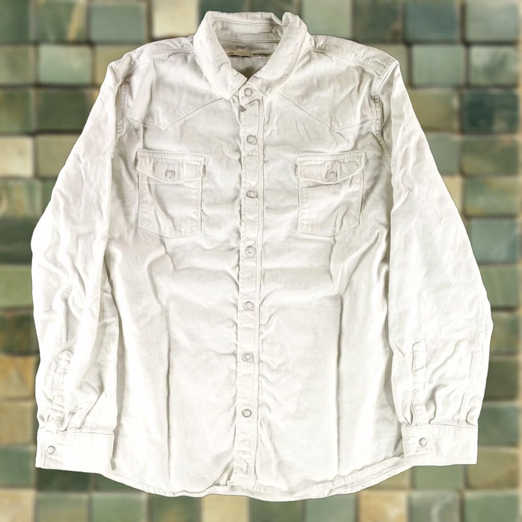Vintage TZ Hand Made Pearl Snap Western Linen Cotton Shirt White Made Italy Mens XXL Shirt Size US XXL / EU 58 / 5 - 1 Thumbnail